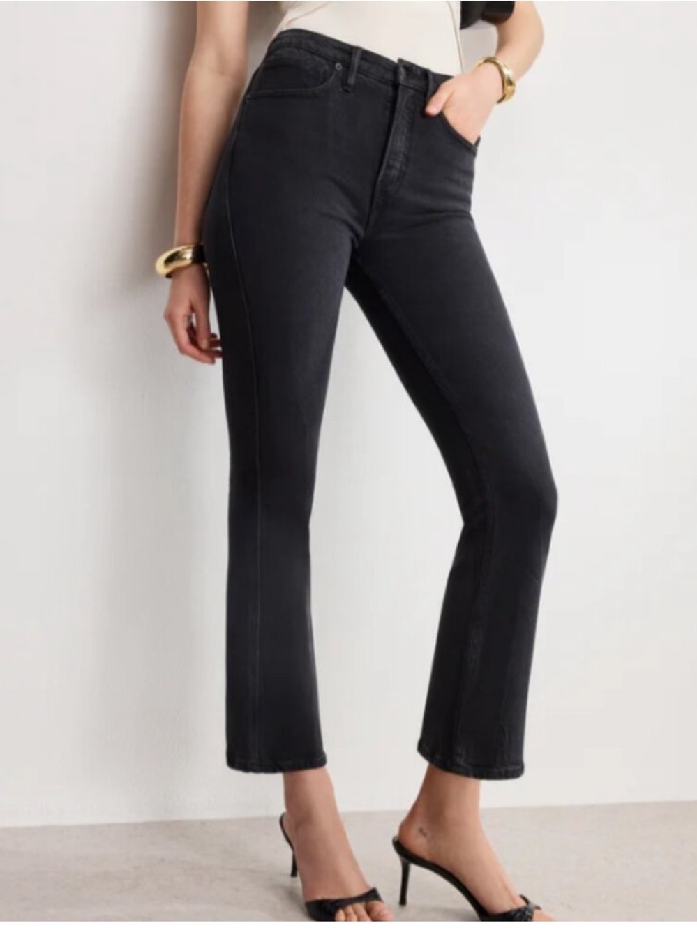 Good American Good Standard Kick Flare Jeans